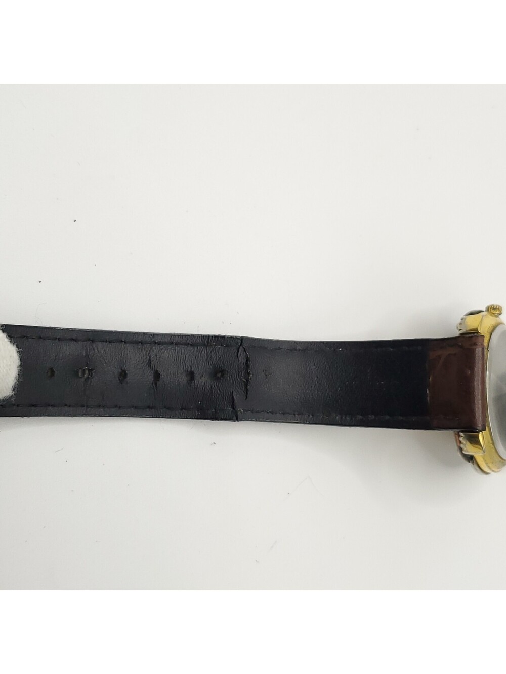 Homer Quartz Three Tone Bezel Watch New Battery 33mm Brown Leather Band - Picture 15 of 16